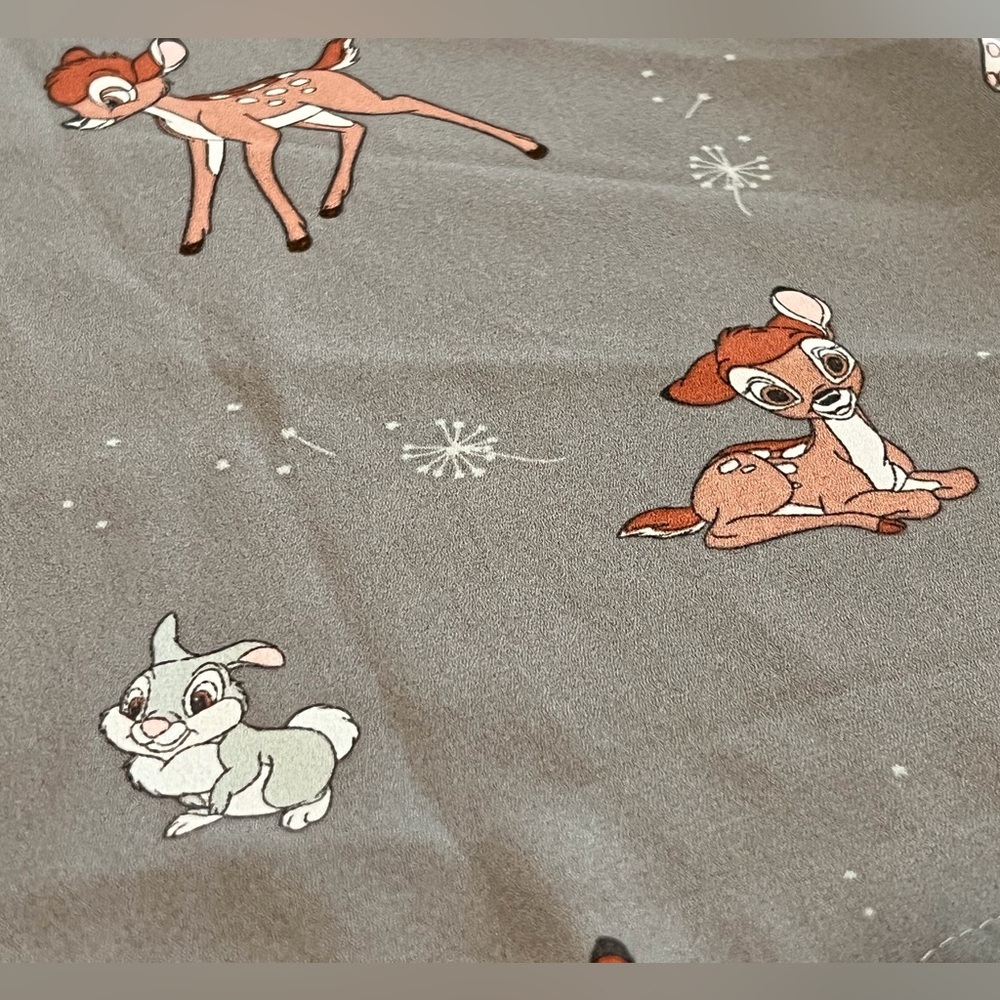 Torrid Plus Size 2 Disney Bambi Thumper Georgette Secretary Tie Peasant Blouse - Picture 6 of 9